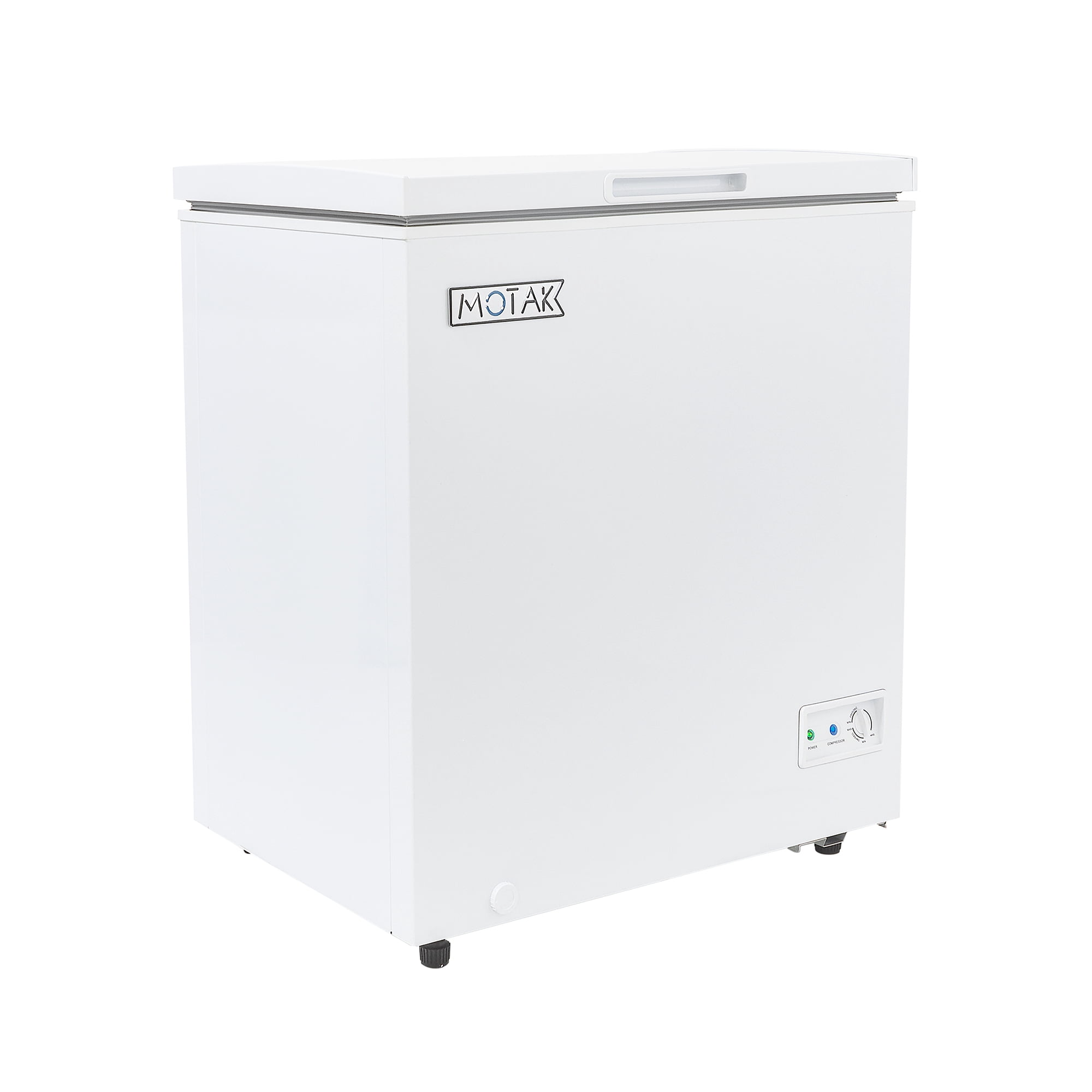 MoTak MCF-5 30" Mobile Chest Freezer w/ Wire Storage Basket - White, 115v