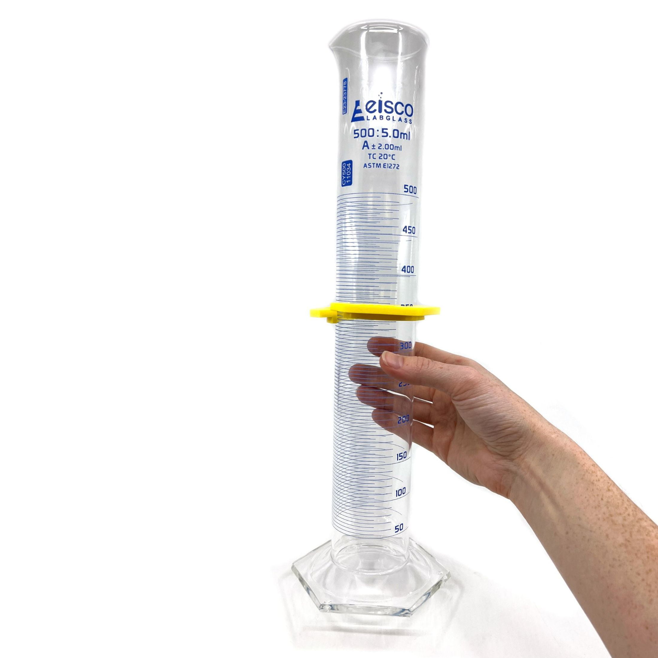 Cilindro Graduato Eisco Labs 500ml Classe A – Vetro Borosilicato, Gradazioni Blu - Foto 2