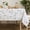 Flaxen, variant on Sevenstars Spring Floral Tablecloth Rectangular Green Flower Printed Table Cover for Kitchen Dinner Decor,Waterproof,60" x 84"