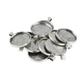 thumbnail image 1 of 10pcs Blank Bezel Cabochon Setting 30mm Antique Round Tray Pendants, 1 of 7