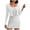 White, variant on Abomasnow Women's Shrug Sweaters Tie Front Long Sleeve Ribe Knit Open Front Cropped Cardigan S-1X
