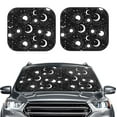 thumbnail image 2 of Naloa Crescent and Stars 2 Piece Foldable Car Sun Shades, Car Windshield Sunshade, Front Window Sunshade for Car, Truck, SUV - Large, 2 of 7