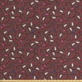 thumbnail image 1 of Floral Fabric by the Yard, Repeated Branches with Tiny Colorful Leaves, Decorative Upholstery Fabric for Sofas and Home Accents, Pale Redwood Pink by Ambesonne, 1 of 4