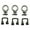 Mix 6, variant on 6Pcs Tie Down Anchoring Kit Eye Nuts T Slot Bolt for Holding Bungee Cord