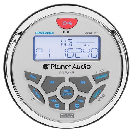 Planetaudio PGR35B Gauge MECH-LESS Multimedia Player CD or DVD, Receiver with Audio Streaming
