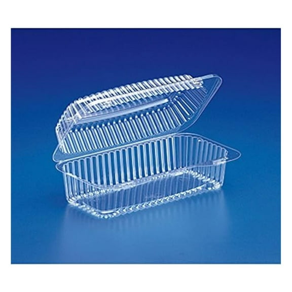 DyGTyX Plastics VPP781 Clear Hinged Lid Containers 8-13/16x4-7/8x3-3/16 (Case of 300)