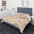 thumbnail image 1 of Designart 'Golden Tropical Pattern III' Mid-Century Modern Duvet Cover, 1 of 3
