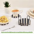 thumbnail image 6 of Haosy Set of 6 Drink Woven Coaster with Holder Heat Resistant Non-Slip Bar Coasters 4 Inches Navy Blue and White Striped, 6 of 7