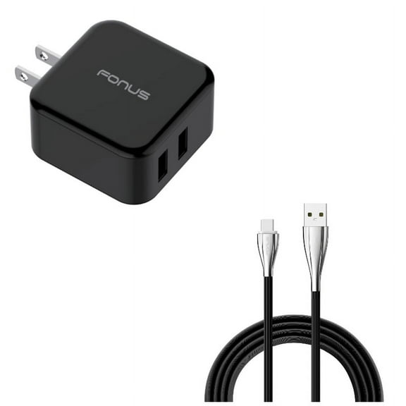 Type-C 6ft USB Cable w 30W Fast Home Charger K6J for LG Q7 Plus, G Pad X II 10.1, V50 ThinQ 5G, Stylo 4 Plus, Google Nexus 5X, G8 ThinQ, G7 ThinQ, 5 - Microsoft Surface Go (10"), Lumia 950