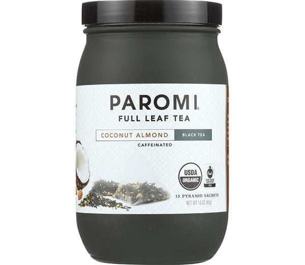 Paromi Tea, Coconut Almond, Organic and Fair Trade Black Tea, Full-Leaf ...