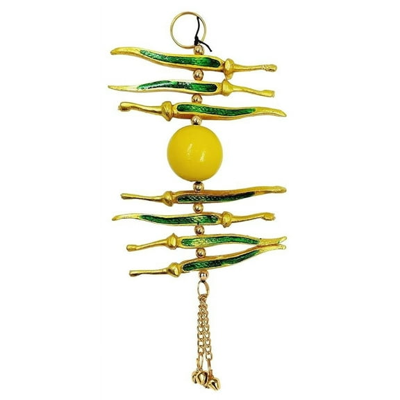 Metal Nimbu Mirchi Nazar Battu Wall Hanging for Cars, Homes & Offices, Evil Eye Protection Hanging for Entrance Door Decoration Showpiece