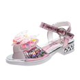 thumbnail image 1 of Sandalias de Disney para niñas, sandalias de princesa de dibujos animados a la moda, lazo, novedad de verano, suela blanda coreana, zapatos de princesa, 31 plantillas, 19cm Gao Jinjia LED, 1 of 2