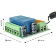thumbnail image 4 of DC12V 2CH Relay Receiver Wireless Remote Control Switch Module RF Transmitters, 4 of 13