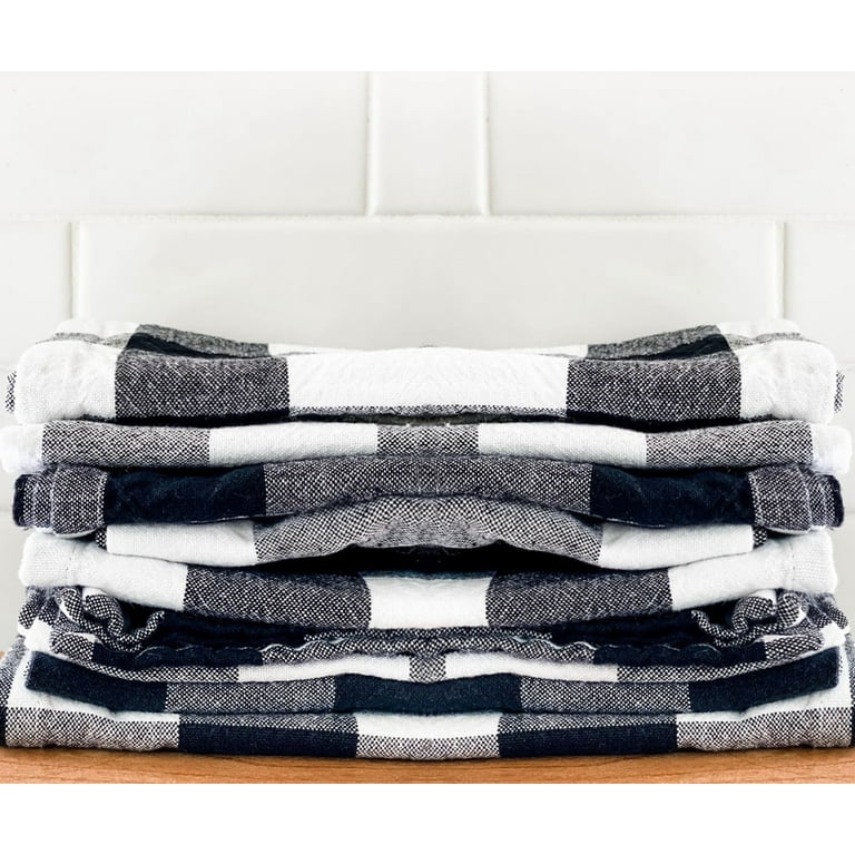 Kitchen Towels Set of 3, Cotton Dish Towels, Farmhouse Tea Towels