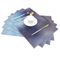 thumbnail image 2 of YFYANG Washable Heat-Resistant Placemats, 70% PVC/30% Polyester, Fantasy Starry Sky Kitchen Table Mat, 12" x 18" 6 Pcs, 2 of 6