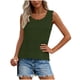 thumbnail image 5 of Camisola Beige Tops para las Mujeres Encaje Punto sin Mangas con Nervaduras Relajado Ajuste, Tela Abierta Sólida, Escote Escarpado / Doblado, 5 of 9