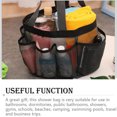 thumbnail image 3 of Jumpingount Bolsa de ducha de malla con 8 bolsillos de almacenamiento Asas dobles Organizador de maquillaje Bolsa de baño colgante Playa Colegio Baño Envolturas para manijas de equipaje Gris Jumpingount AP012377-02, 3 of 6
