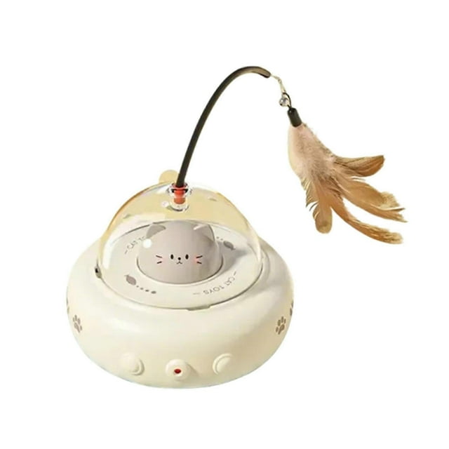 Electric Teasing Cats Toy Flying Interactively Cats Dog Toy Kittens Exercise Toy for Busy Cats Owners Pink