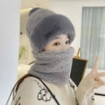 thumbnail image 7 of LEKODE Faux Fur Hat with Neck Cover Womens Beanies for Winter Summer Beanies Brimless Caps for Women Winter Hat Men Beanie Caps for Men Gray A, 7 of 7