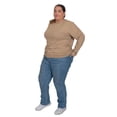thumbnail image 1 of Playera Manga Larga Cuello Redondo Tallas Extras Plus size beige XL LOVE MY FIT playera manga larga, 1 of 6