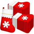 thumbnail image 1 of wonima02 100 Pieces Red Felt Christmas Stockings Bulk 15 Inch Large Christmas Santa Stockings Hanging Xmas Stockings for Christmas Trees Holiday Home Party Decoration(Red with White Trim), 1 of 1