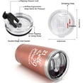 thumbnail image 4 of 50th Birthday Gifts for Women, 21 With 29 Years Experience Insulated Stainless Steel Tumbler Birthday Gifts Anniversary Decoractions for Best Friends Coworker Mom Mother, 20 Oz, Rose Gold, 4 of 6