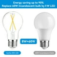 thumbnail image 3 of DAYBETTER A19 Vintage LED Edison Bulbs,NO-Dimmable Light Bulb 60W Equivalent,2700K Warm White, 8W E26 Standard Base, 800Lumens, CRI80+, Clear Glass Filament Bulb for Home, Farmhouse,6 Pack, 3 of 7
