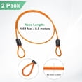 thumbnail image 3 of Uxcell 2-Pack Candado de Cable de Seguridad, 1.64FT Cable de Acero Recubierto para Equipaje con Doble Bucle [Naranja], 3 of 6