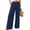 *Navy, variant on ClodeEU Women's High Waisted Wide Leg Dress Pants, Elastic Waist Flowy Trousers with Pockets, Casual Workwear Beige,Women's Plus L