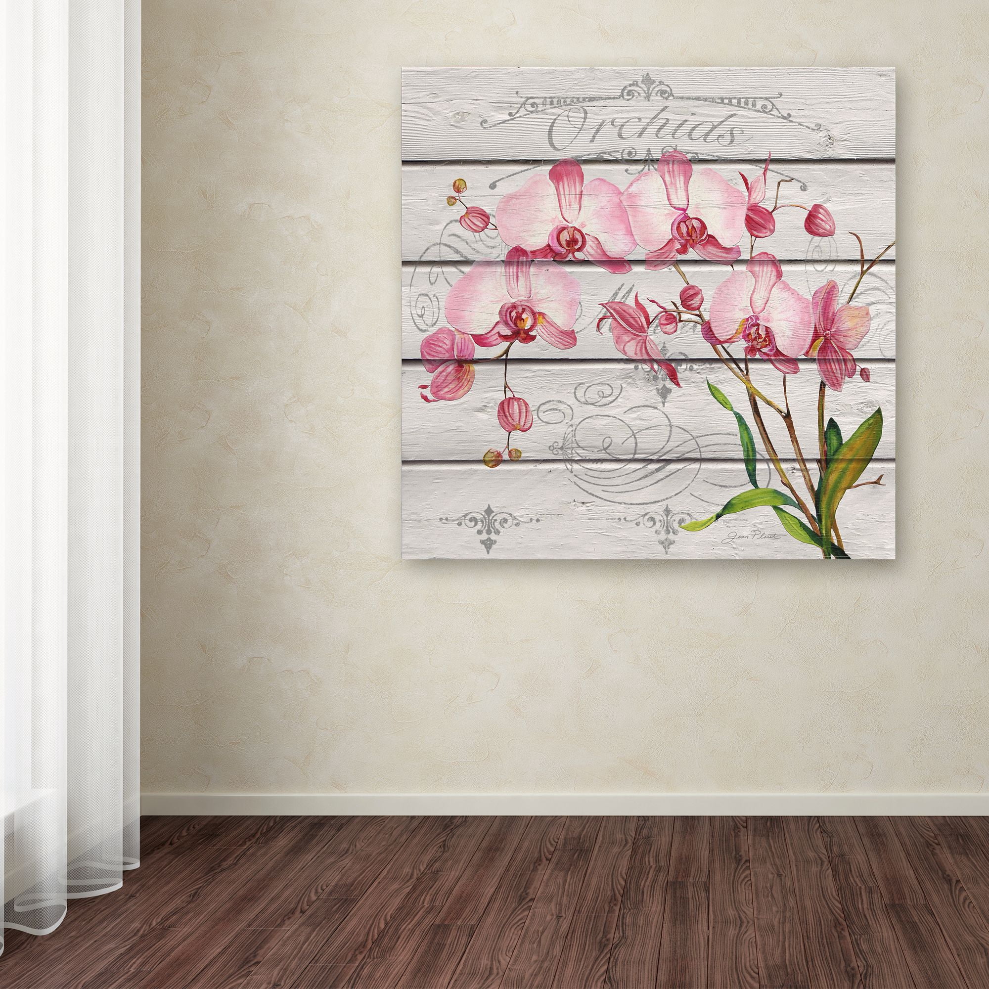 Trademark Fine Art 'Pink Orchids' Canvas Art by Jean Plout