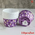 thumbnail image 1 of 10Pcs Halloween Rolled Edge Cake Cup Muffin Cup High Temperature Paper Tray, 1 of 4