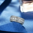 thumbnail image 4 of 4.00 cts Round Cut Moissanite Wedding Band, Eternity Wedding Band Ring, White Sterling Silver Ring, VVS1 Moissanite Eternity Band Ring, 4 of 8