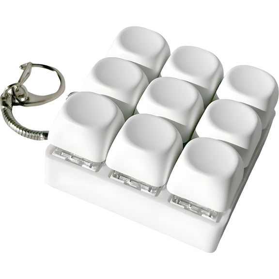 BESTSKY Keyboard Fidget Toy,9 Keys Fidget Keyboard Keychain,Portable Keyboard Clicker Mini Keyboard Fidget for Adults Kids