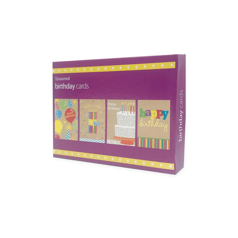 Birthday 16 12ct Assorted Birthday Cards