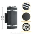 thumbnail image 3 of GEYANG outdoor decor Square Up and Down Lights Outdoor Wall Light, IP44 outdoor aluminum waterproof exterior wall lamp,for House Patio Garage Garden.(Excluding light bulbs), 3 of 5