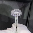 thumbnail image 4 of Princess Cut Simulated Diamond Ring Wedding Jewelry Electroplating Finish Individually Packed Metal Ring Metal, 4 of 5