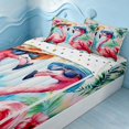 thumbnail image 2 of Erosebridal Tropical Flamingo Zipper Twin Comforter Sets with Fitted Sheet and 2 Pillowcases, Coastal Animal Zipper Bedding Set, Polka Dots Reversible, 2 of 7