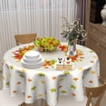 thumbnail image 2 of Watercolor Fall Tablecloth Round 60 inch - Autumn Leaf Table Cloth Colorful Fallen Maple Leaves Circle Tablecloths Thanksgiving Holiday Table Covers for Home Kitchen Patio, 2 of 6