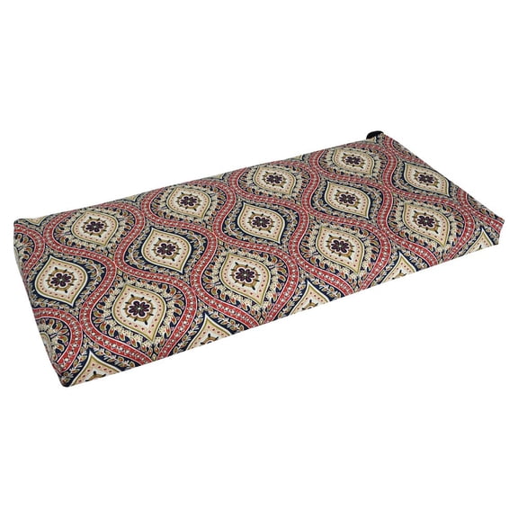 Blazing Needles 42-inch by 19-inch Patterned Outdoor Spun Polyester Loveseat Cushion