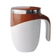 thumbnail image 4 of Taza de acero inoxidable 304 con agitación automática, magnética, con tapa, para el hogar, la oficina y viajes, 380 ml, color marrón, 4 of 13