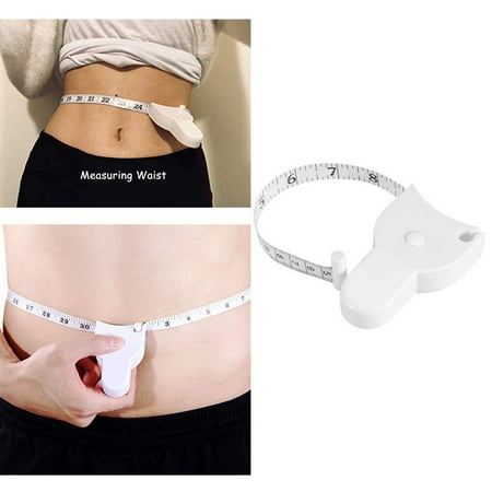 

Dezsed Waist Body Tape Measure with Push Button Measuring Waist and Arms on Clearance White