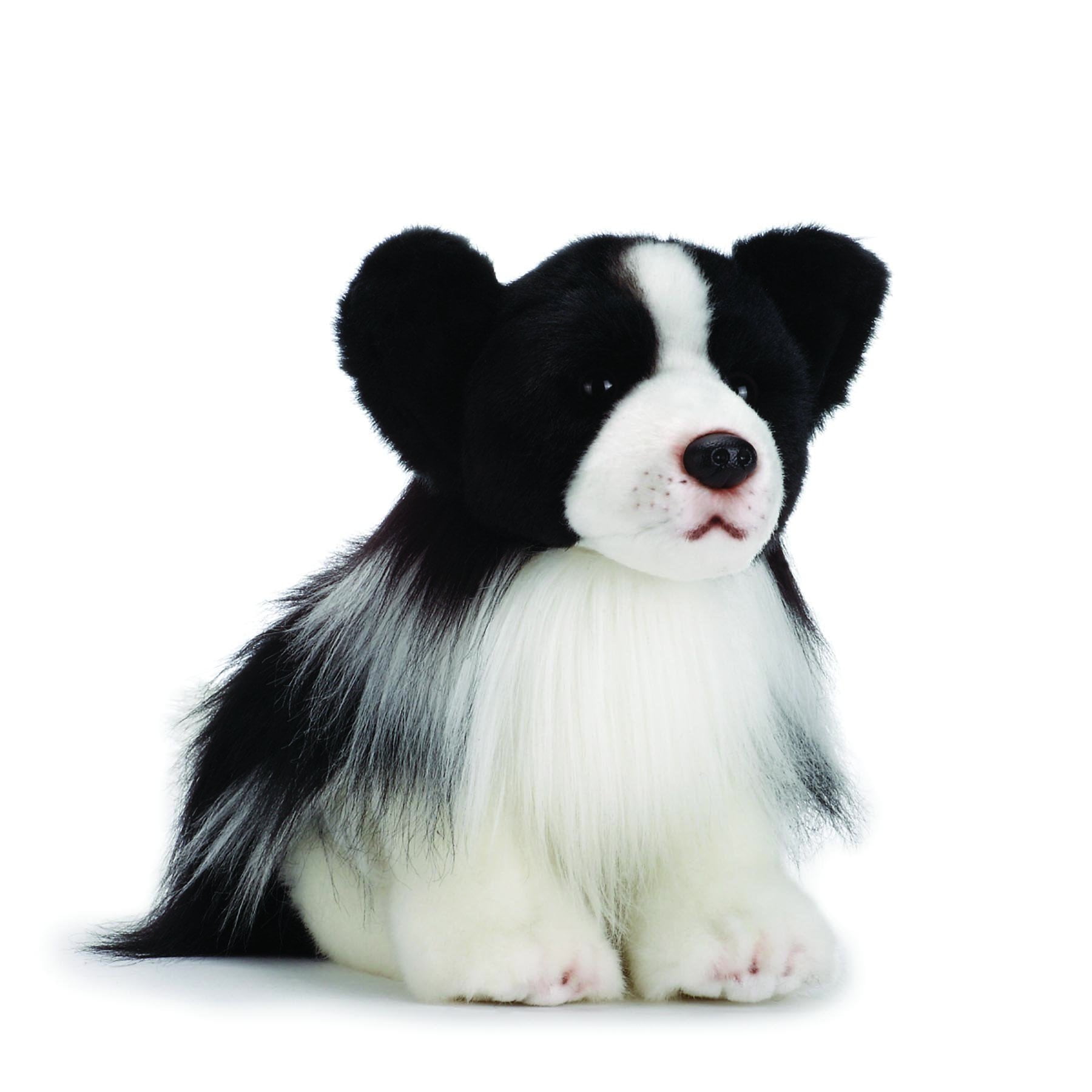 Dog Plush Stuffed Animal Toy Border Collie Realistic Gift Nursery Kids New 