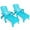 Turquoise, variant on Costway 2 PCS Folding Chaise Lounge Chair 5-Position Adjustable Turquoise
