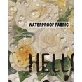 thumbnail image 5 of Pack of 2 Outdoor Pillow Covers, Hello Spring White Rose Beige Texture Waterproof Square Throw Pillowcase Cushion Decorative Pillow Covers for Couch Patio Tent, 18x18 in, 5 of 6