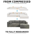 thumbnail image 6 of AENKYO 104'' Modular L-Shape Sectional Sofa with Chaise, Comfy Deep-Seat Cloud-Couch, Corduroy - Gray, 6 of 8