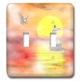 thumbnail image 1 of 3dRose Morning Lighthouse - Double Toggle Switch (lsp_23394_2), 1 of 1