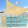 thumbnail image 6 of Sun Shade Sail 14' x 23' Rectangle, Hdpe Fabric | 95% UV Block, SHADEWIZ Permeable Sunshade for Backyard Yard Deck Patio Garden Outdoor, Sand, Custom Size, 6 of 8