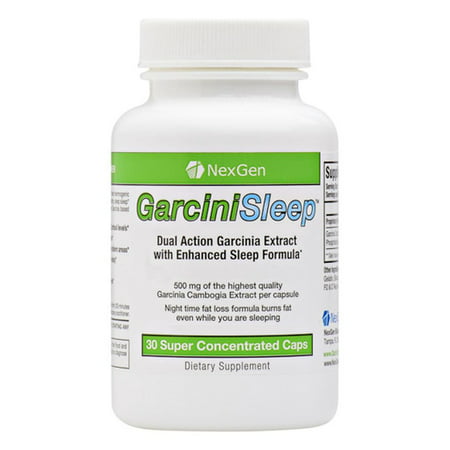 GarciniSleep - 500mg Garcinia per capsule 60% HCA. Stimulant free night-time Garcinia diet pills for weight loss, appetite suppression, enhanced sleep, and decreased cortisol