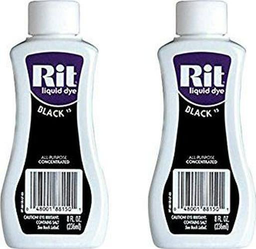 Rit Dye Liquid Fabric Dye, 8 Fl Oz, Black, 2Pack