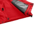 thumbnail image 4 of Men'S 3-In-1 Waterproof Ski Jacket, High Neck Detachable Fleece Liner Hooded Raincoat For Hiking & Winter Adventures Red Xxl, 4 of 7